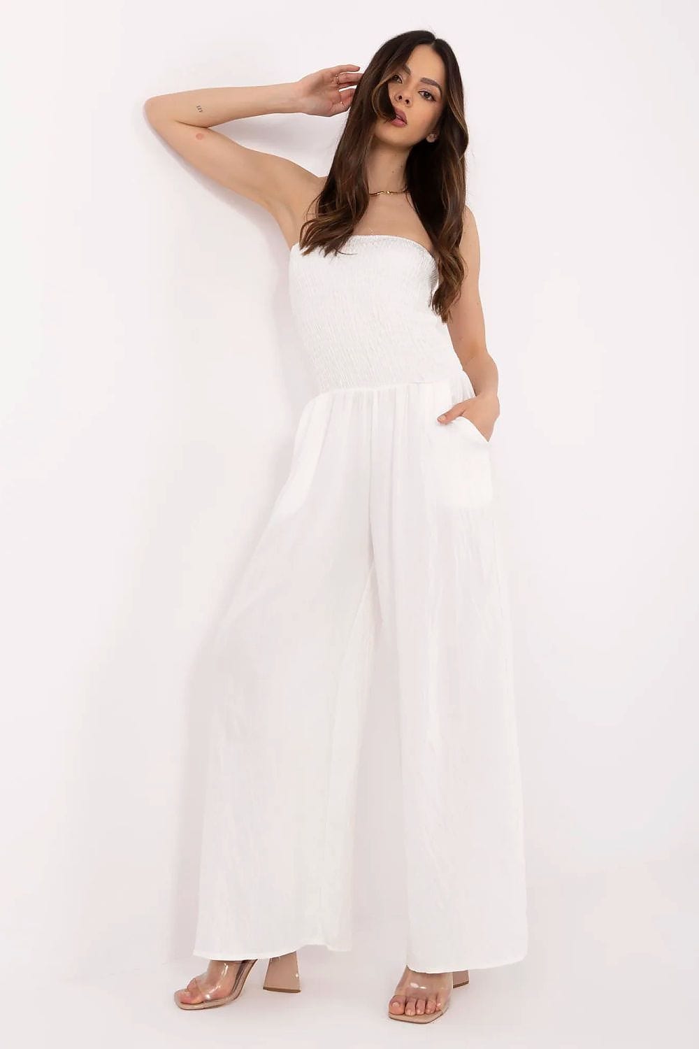 Floral Jumpsuit Shoulder Ruffles Mini Length - ShalayeFashion