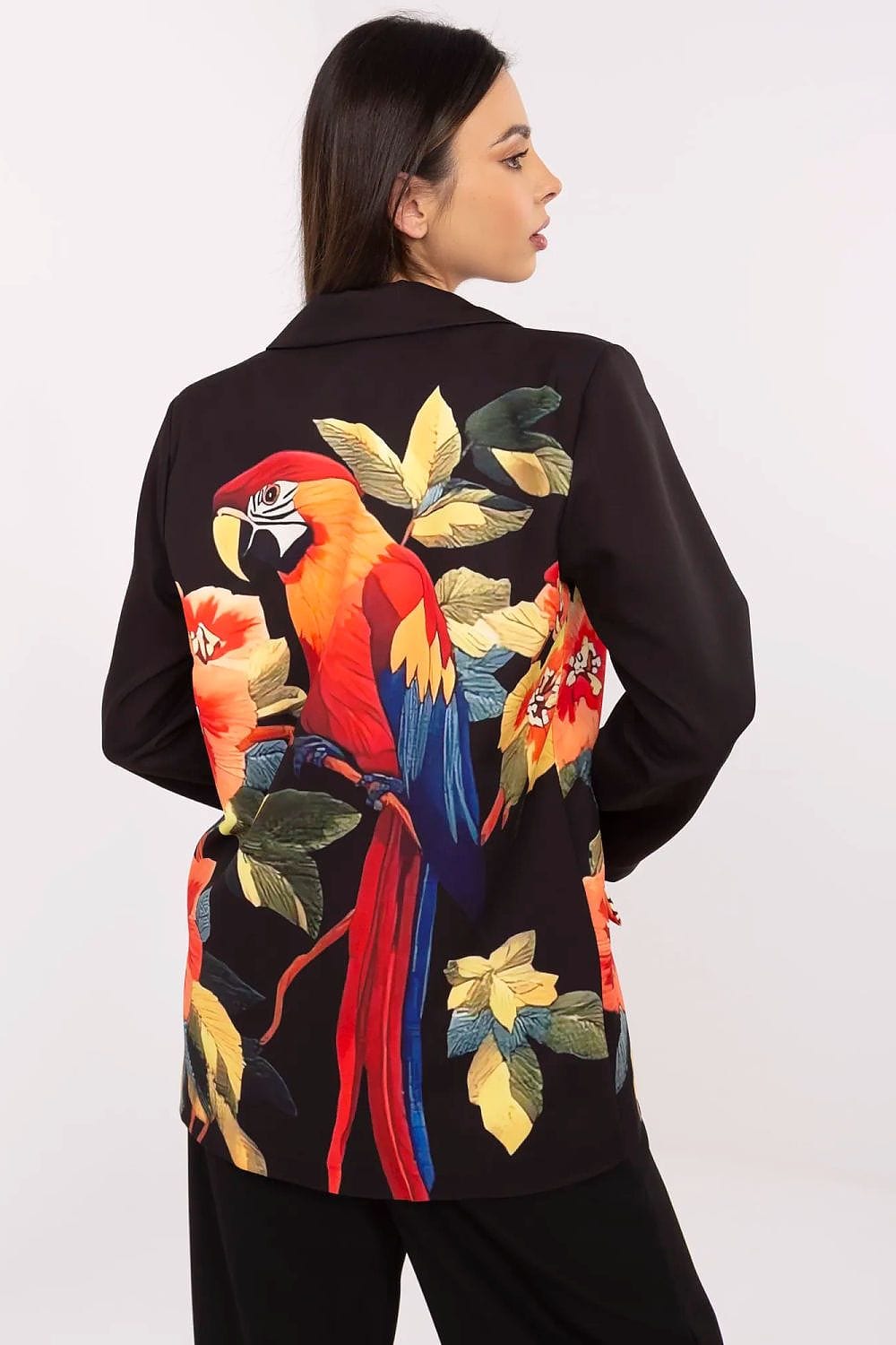 Floral Print Jacket Button Closure Lined - ShalayeFashion