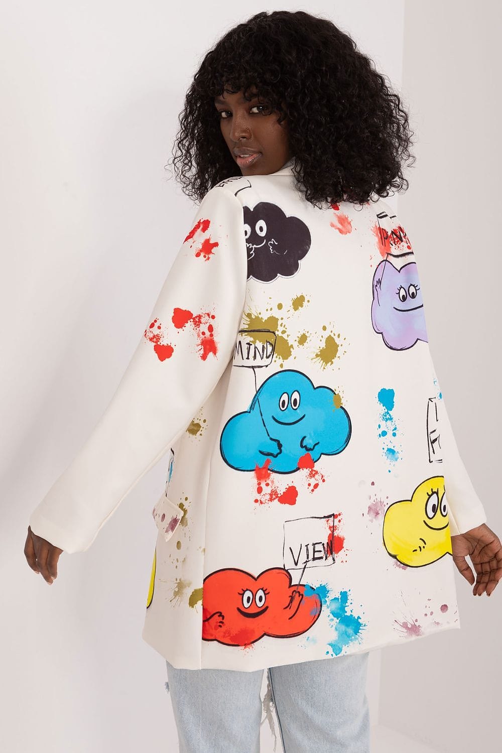 Floral Print Jacket Button Closure Lined - ShalayeFashion