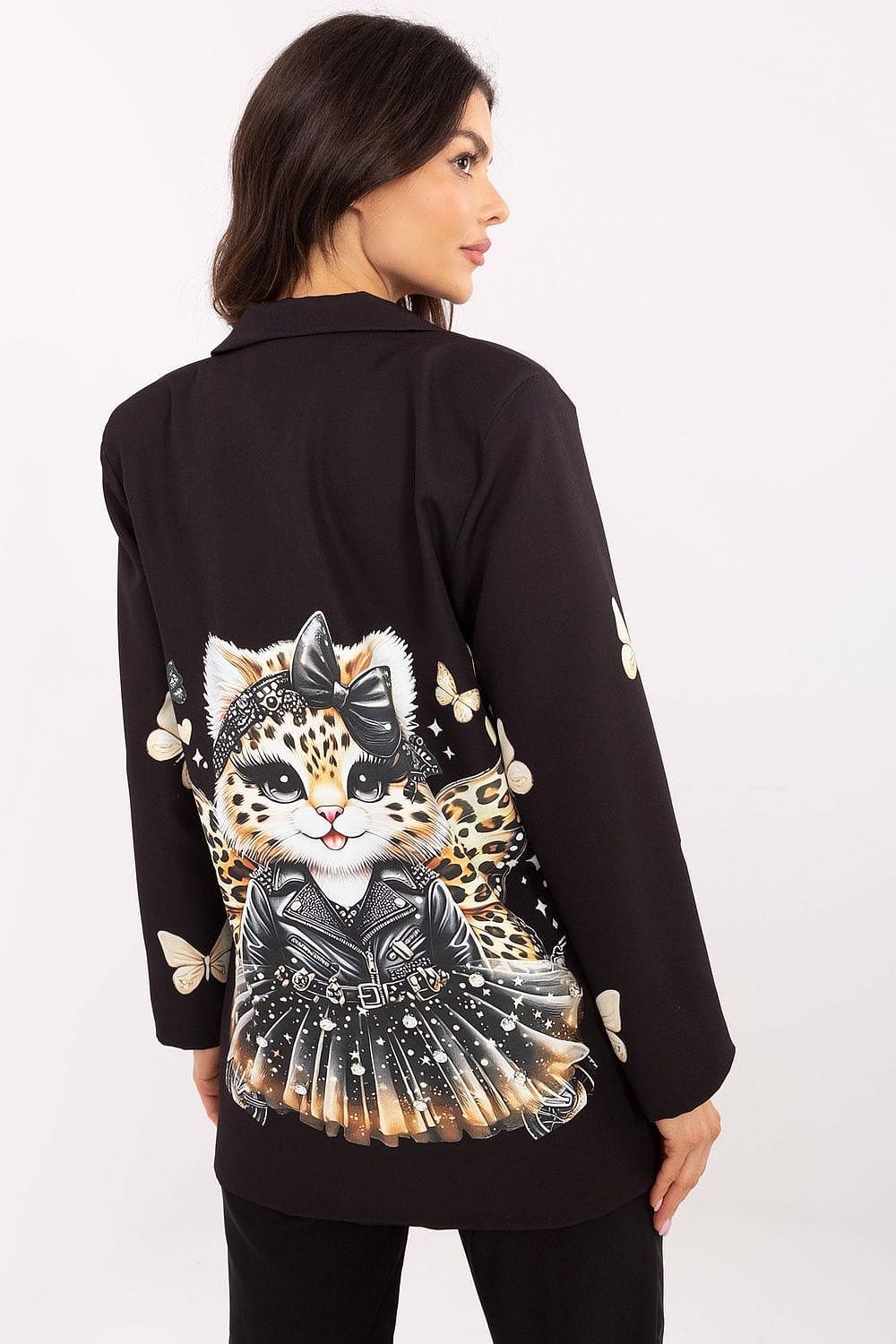 Floral Print Jacket Button Closure Lined - ShalayeFashion