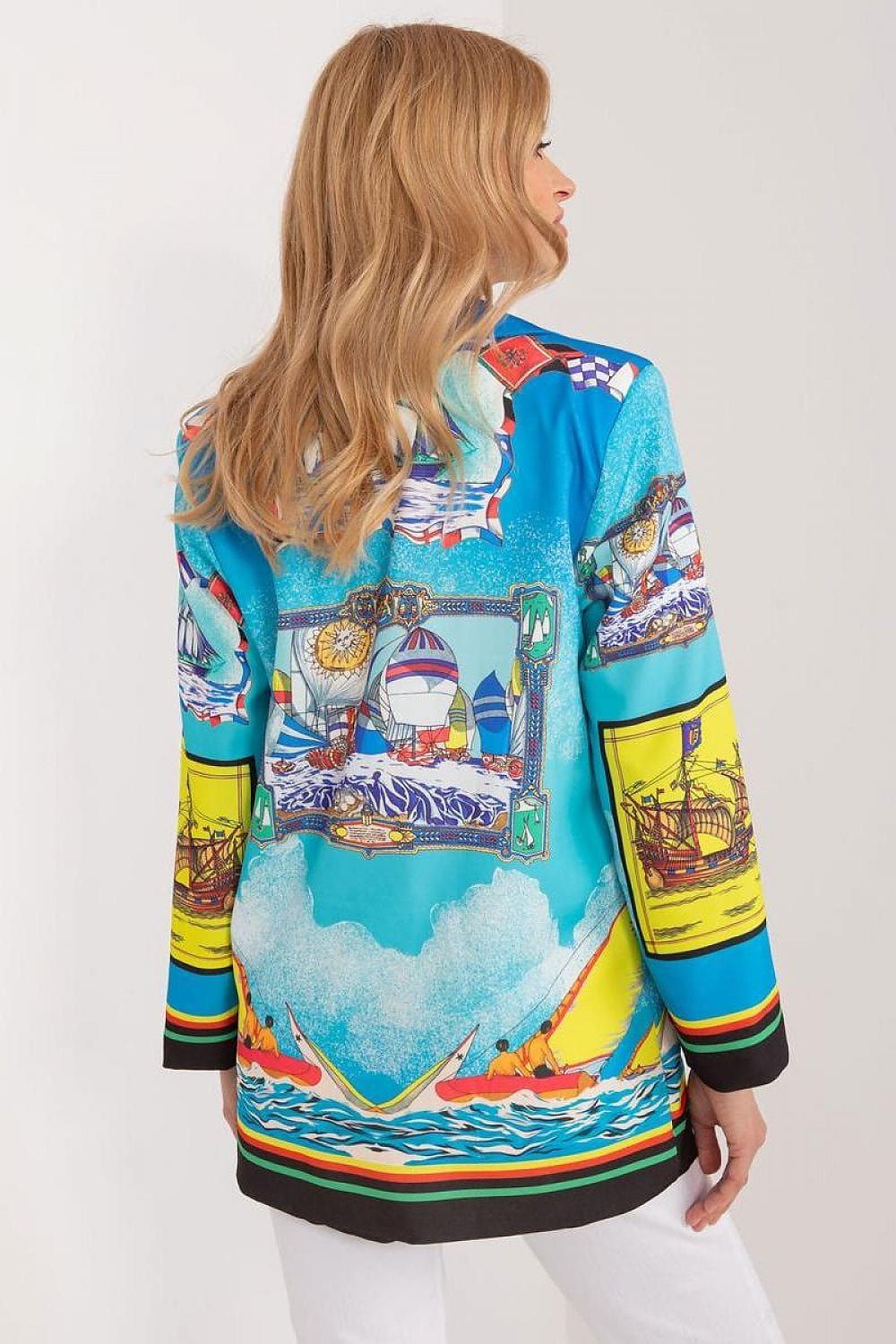 Floral Print Jacket Button Closure Lined - ShalayeFashion
