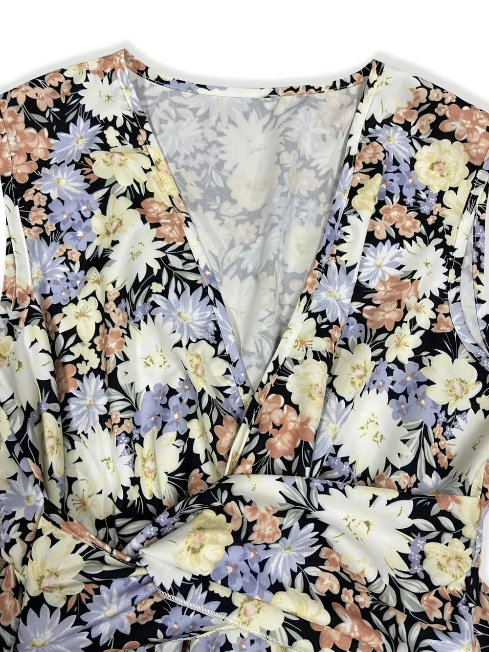 Floral Sleeveless Midi Dress - ShalayeFashion