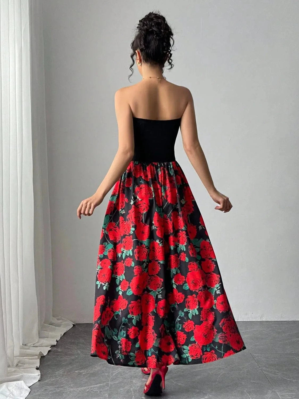 Floral Tube Maxi Dress - ShalayeFashion