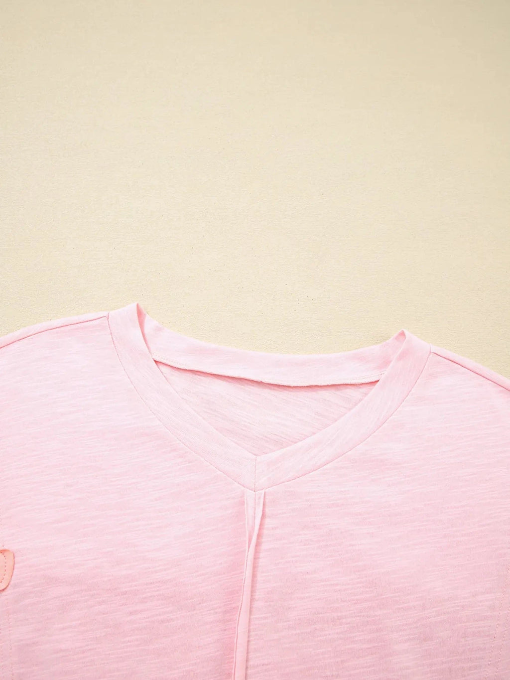 Flower Patched Exposed Seam Oversized T Shirt - ShalayeFashion