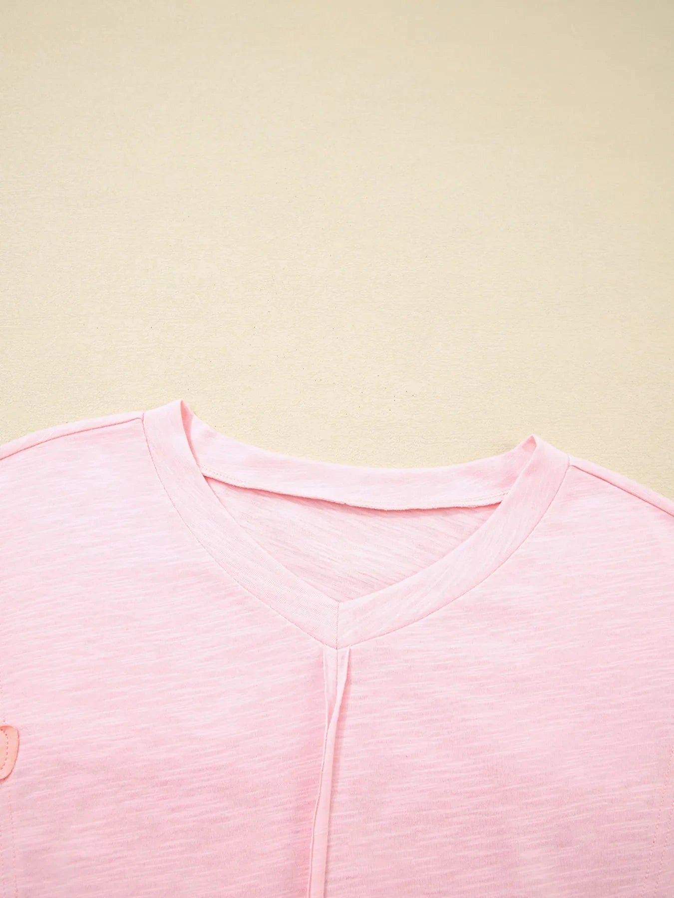 Flower Patched Exposed Seam Oversized T Shirt - ShalayeFashion