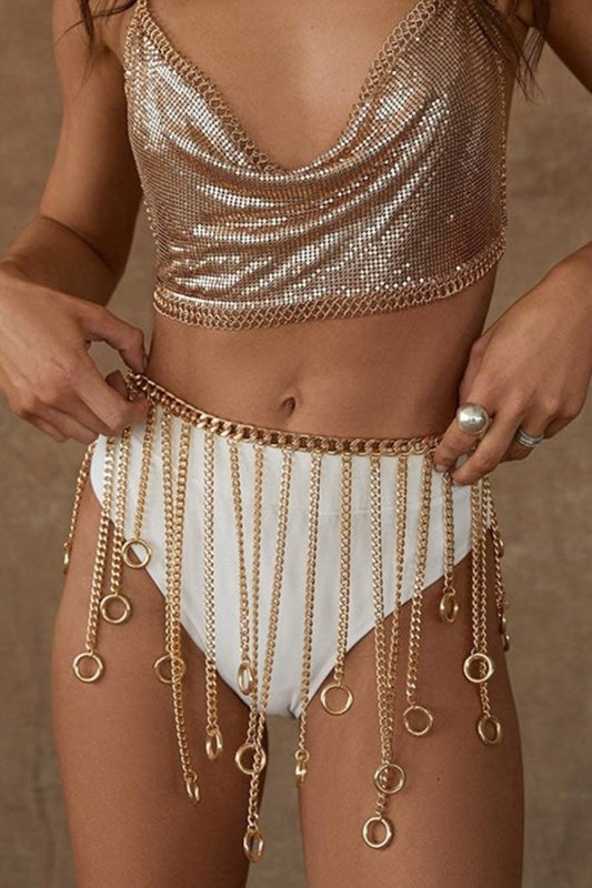 Fringe Chain Alloy Belt - ShalayeFashion