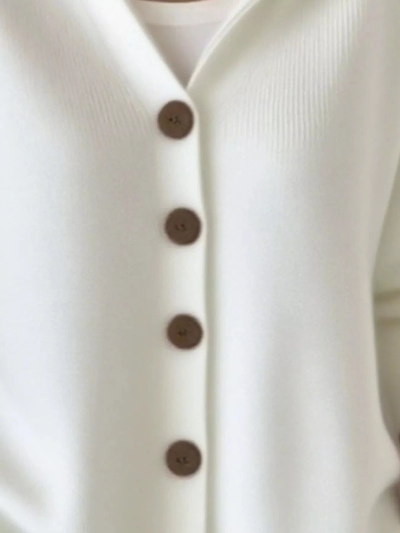 Full Size Button Up Long Sleeve Cardigan Plus Size - ShalayeFashion