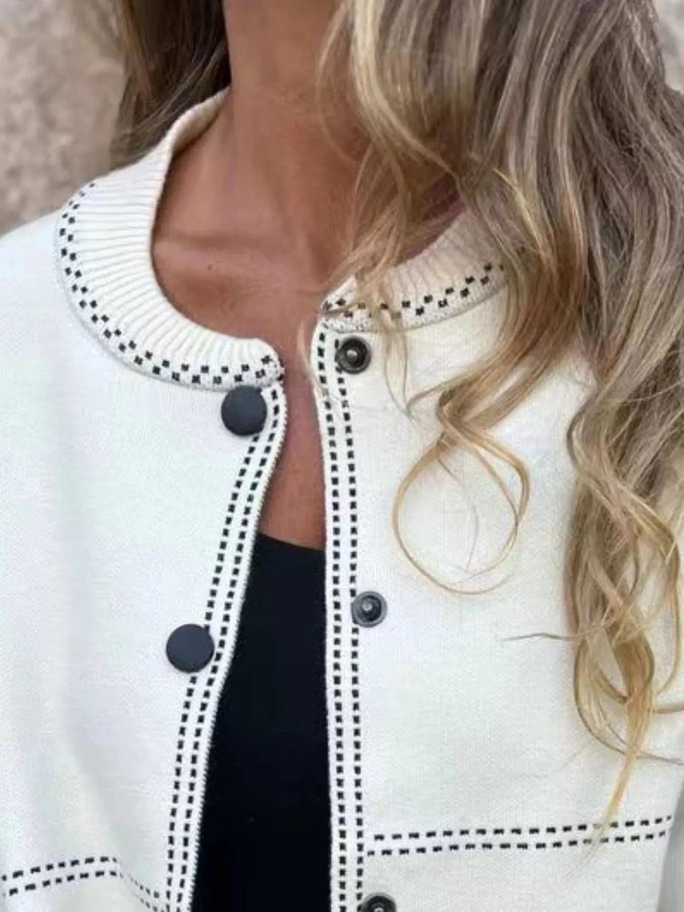 Full Size Button Up Long Sleeve Cardigan Plus Size - ShalayeFashion