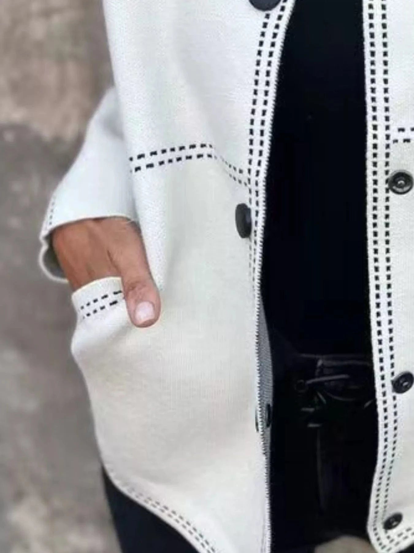 Full Size Button Up Long Sleeve Cardigan Plus Size - ShalayeFashion