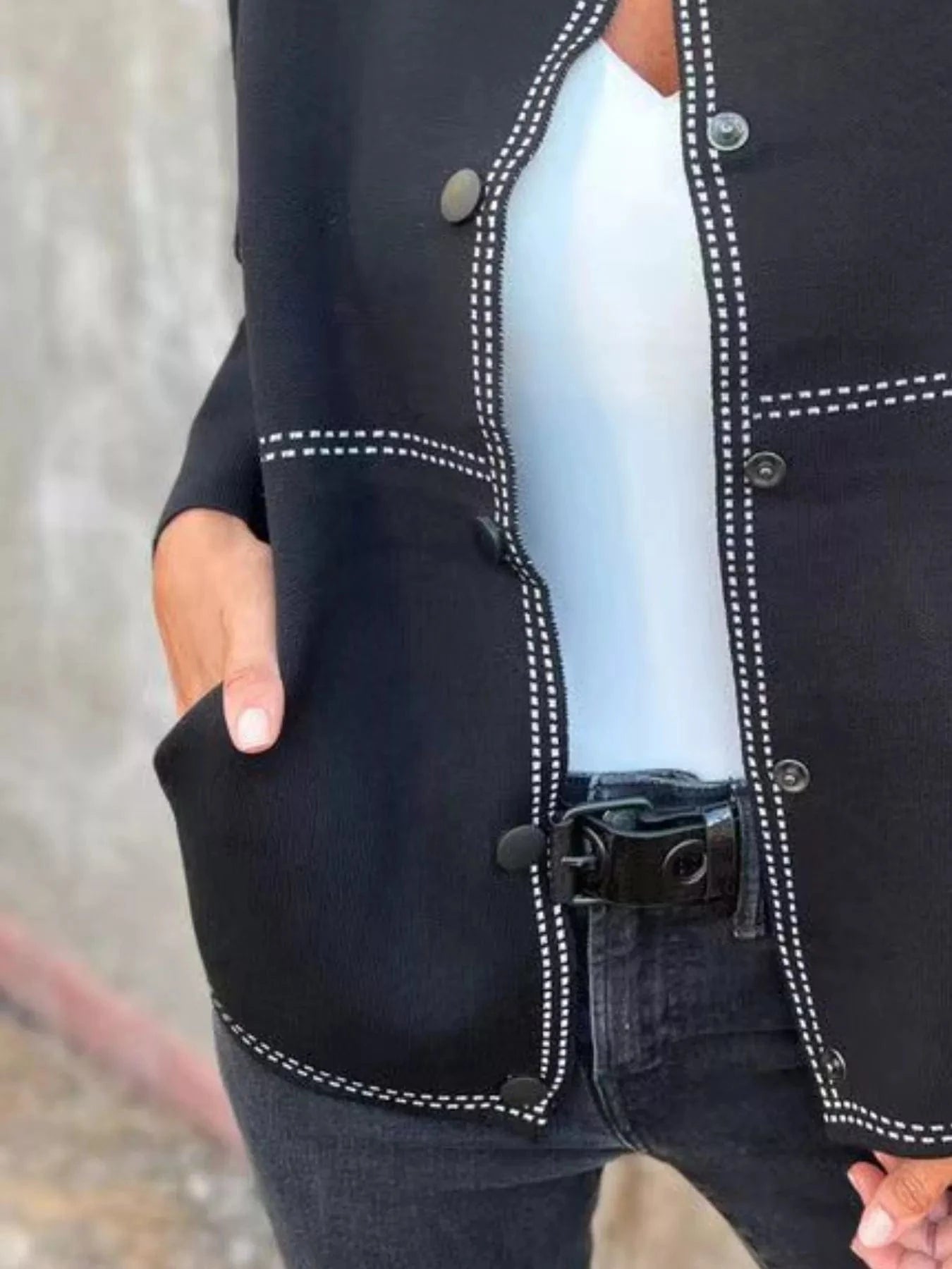 Full Size Button Up Long Sleeve Cardigan Plus Size - ShalayeFashion