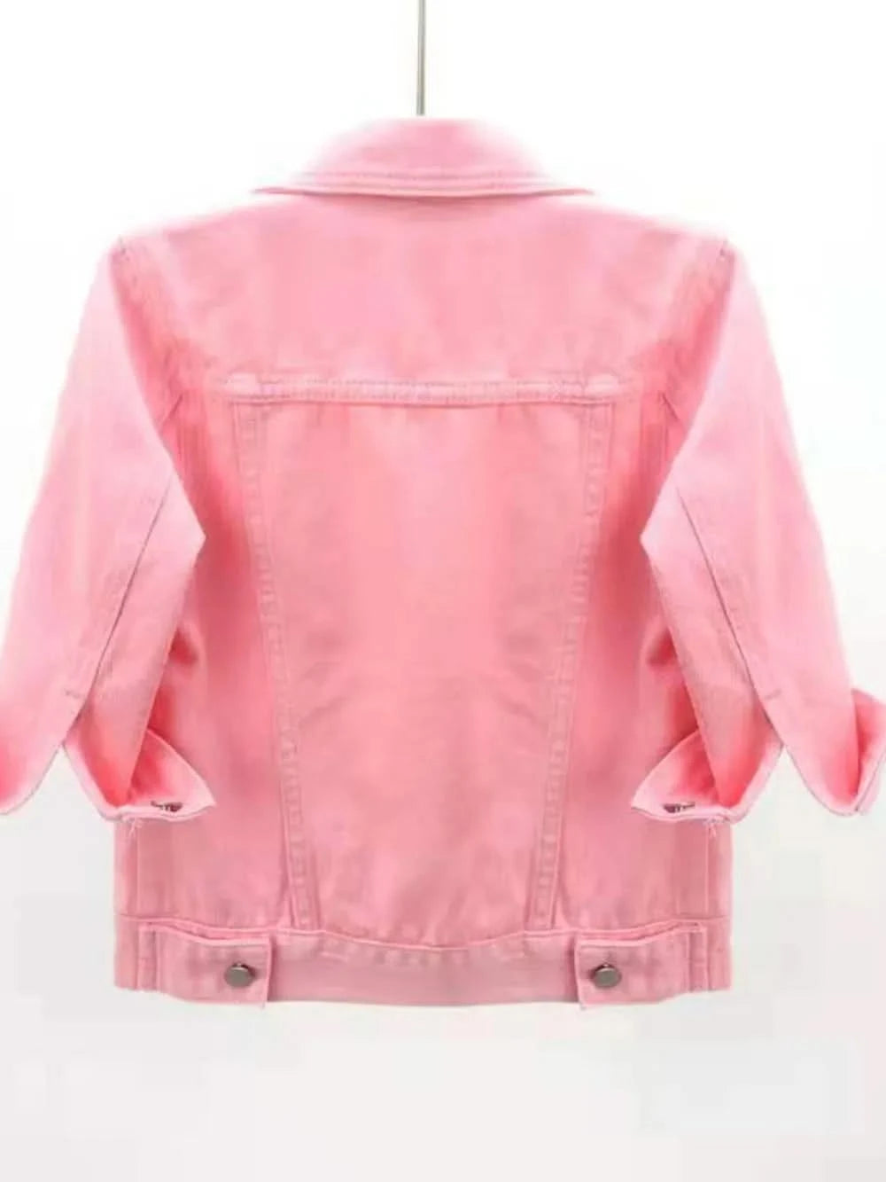 Full Size Cropped Denim Jacket Plus Size - ShalayeFashion