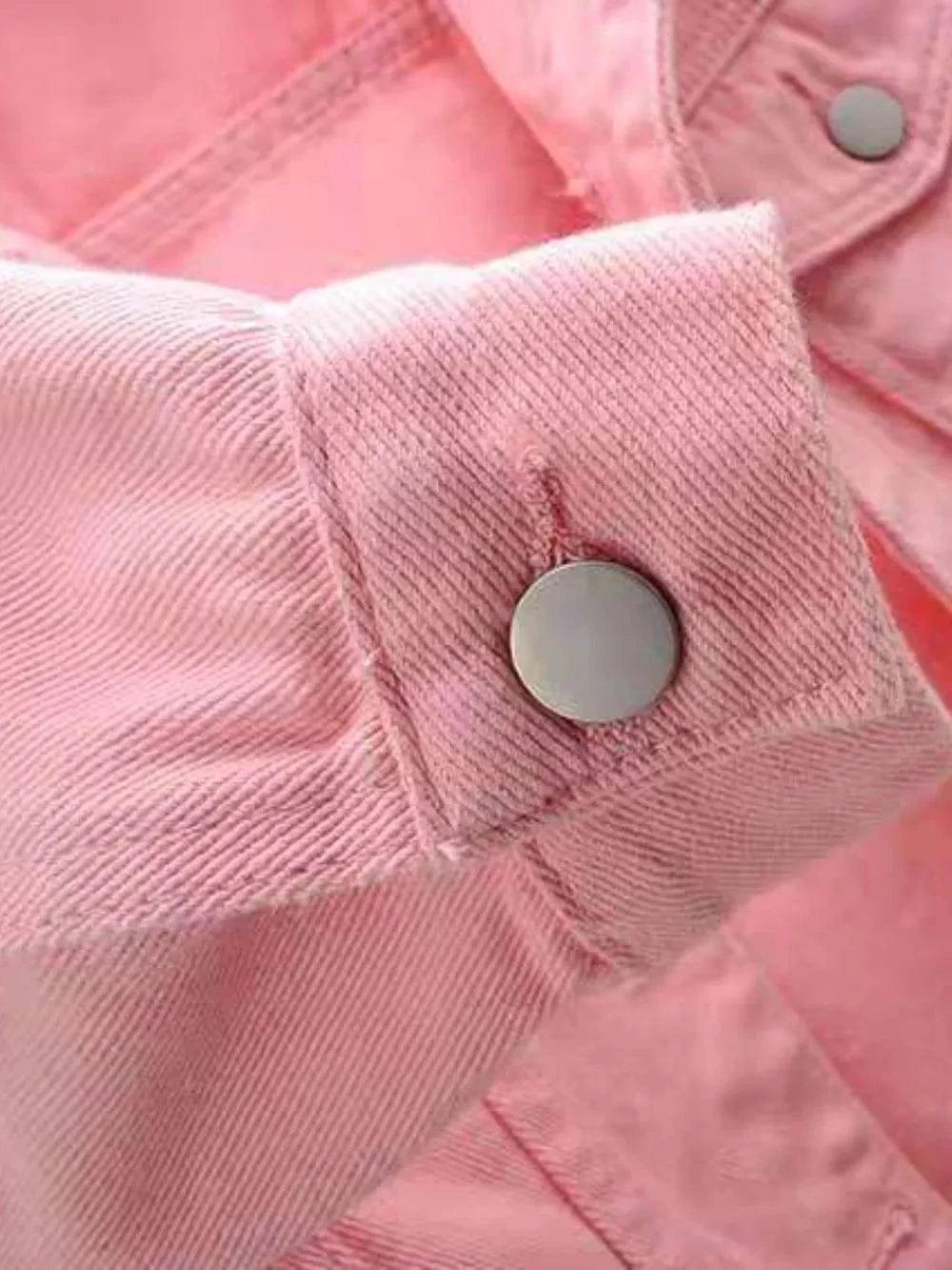 Full Size Cropped Denim Jacket Plus Size - ShalayeFashion