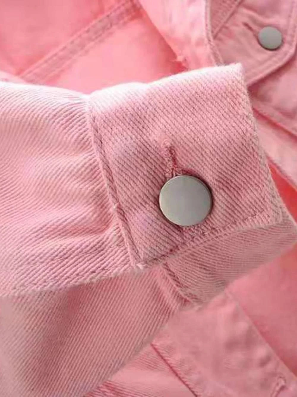 Full Size Cropped Denim Jacket Plus Size - ShalayeFashion