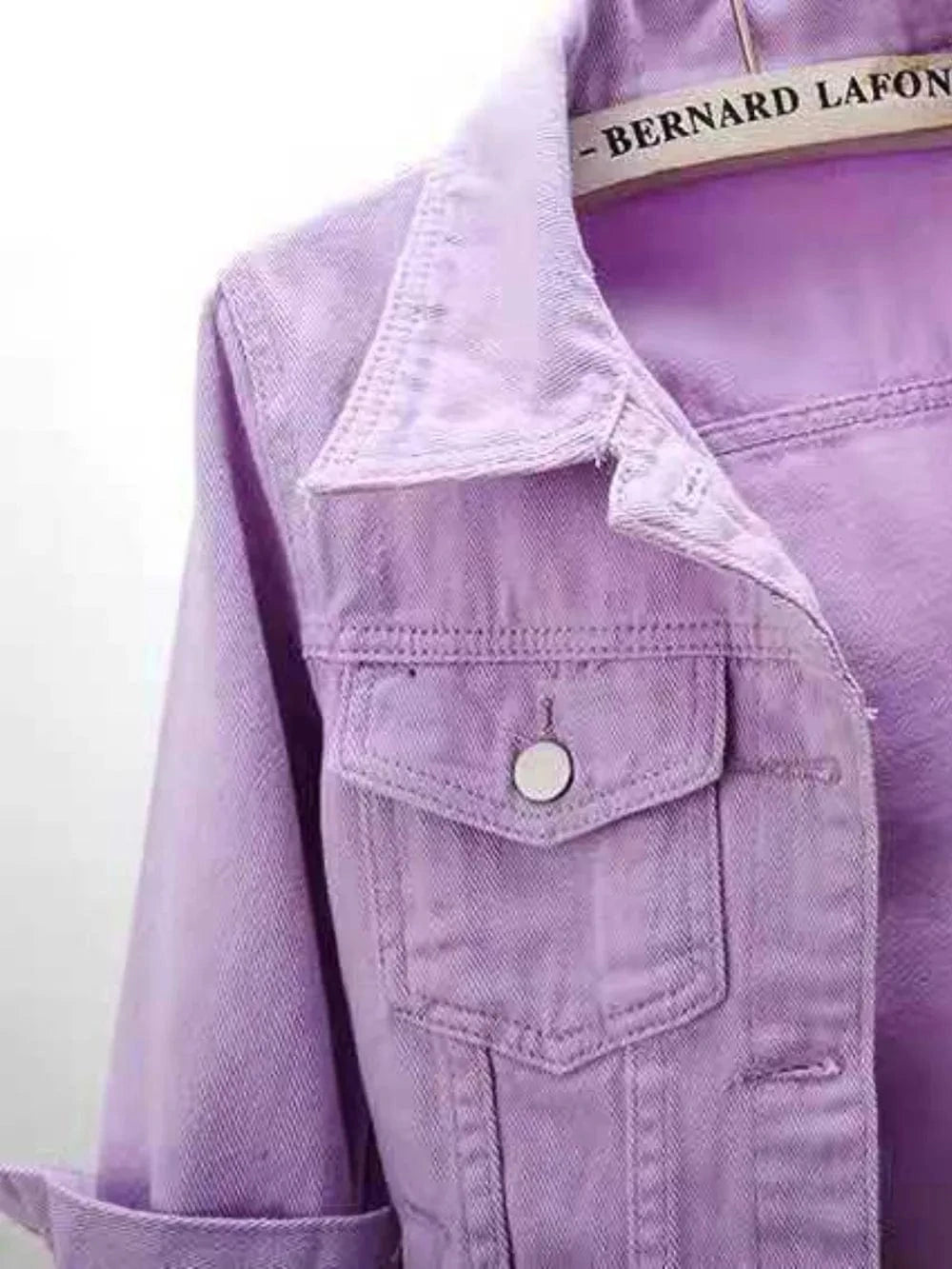 Full Size Cropped Denim Jacket Plus Size - ShalayeFashion