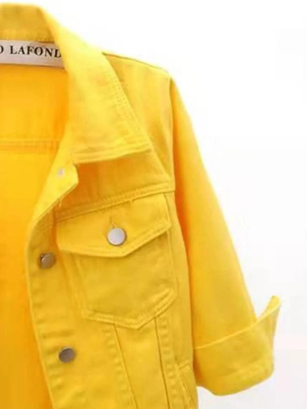 Full Size Cropped Denim Jacket Plus Size - ShalayeFashion