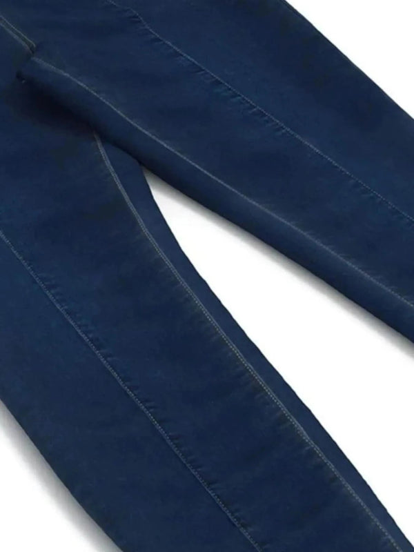 Full Size High - Waisted Double - Breasted Skinny Jeans Plus Size - ShalayeFashion