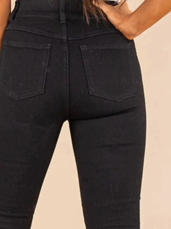 Full Size High - Waisted Flare Jeans Plus Size - ShalayeFashion