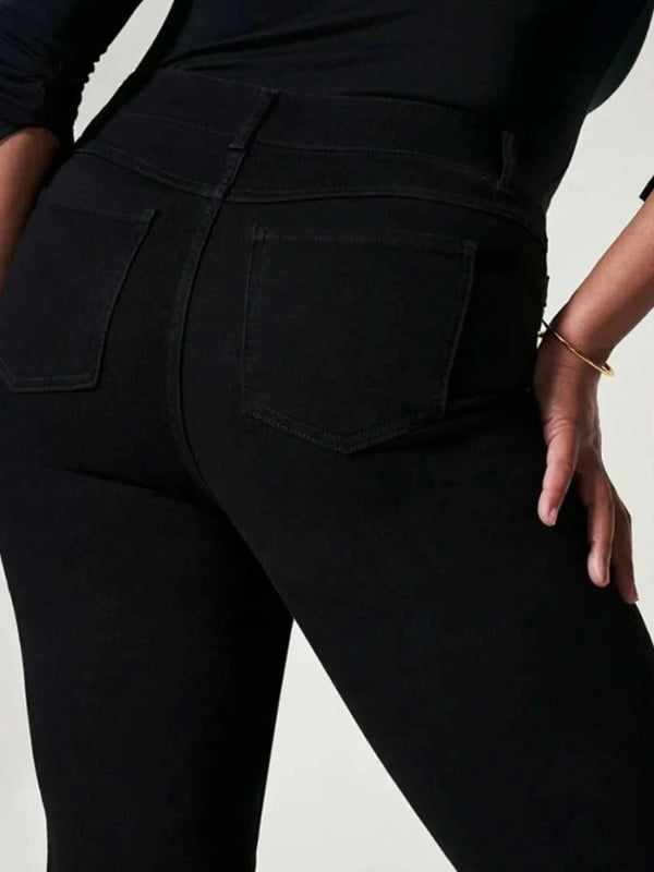 Full Size High - Waisted Flare Jeans Plus Size - ShalayeFashion