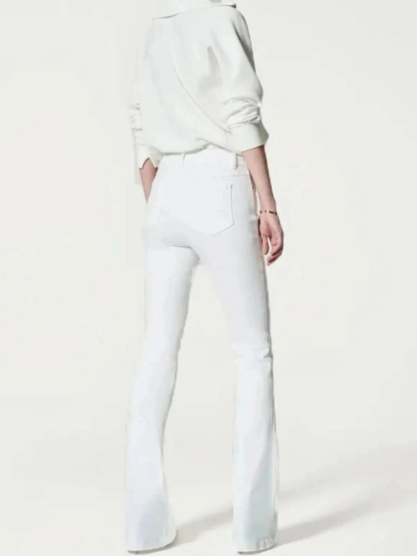 Full Size High - Waisted Flare Jeans Plus Size - ShalayeFashion