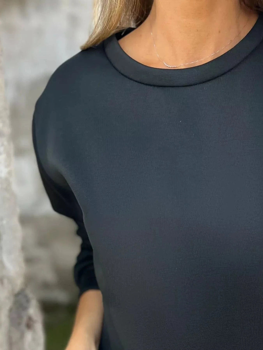 Full Size Round Neck Long Sleeve Sweatshirt Plus Size - ShalayeFashion