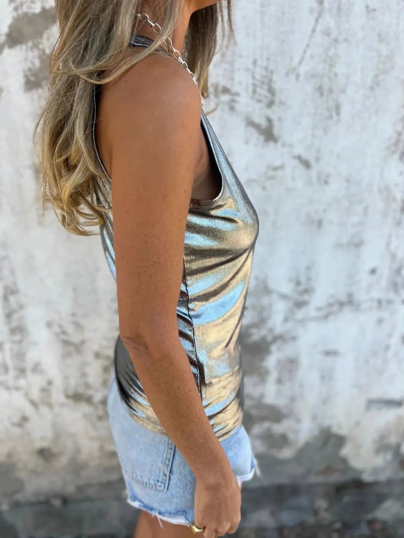 Full Size Round Neck Tank Top Plus Size - ShalayeFashion
