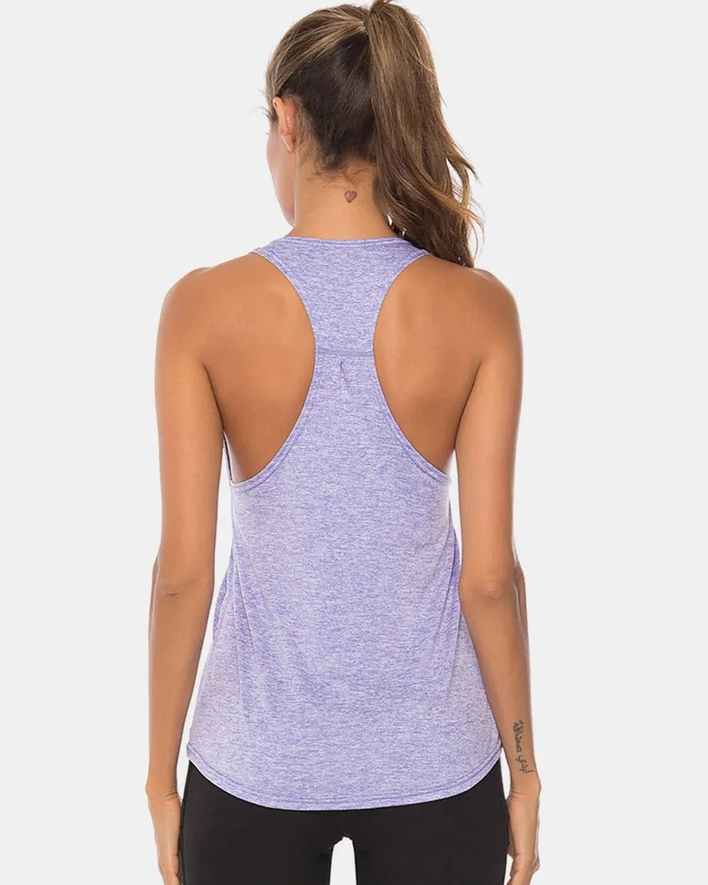 Full Size Scoop Neck Wide Strap Active Tank - ShalayeFashion