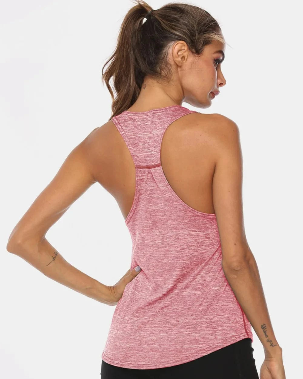 Full Size Scoop Neck Wide Strap Active Tank - ShalayeFashion