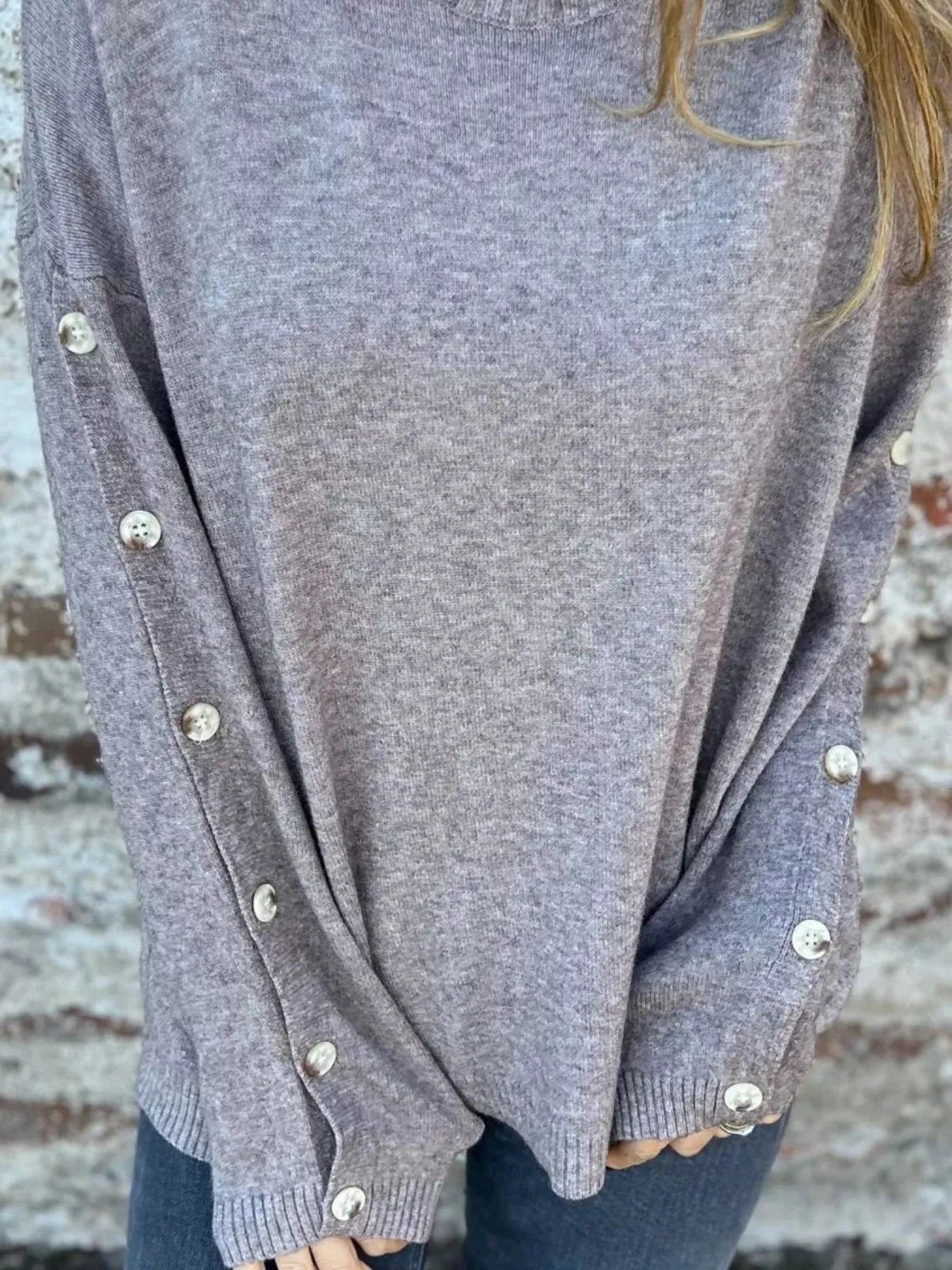 Full Size Turtleneck Long Sleeve Sweater Plus Size - ShalayeFashion