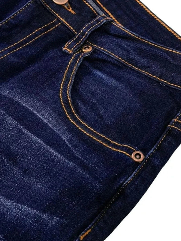 Full Size Wash Flare Jeans with Pockets Plus Size - ShalayeFashion