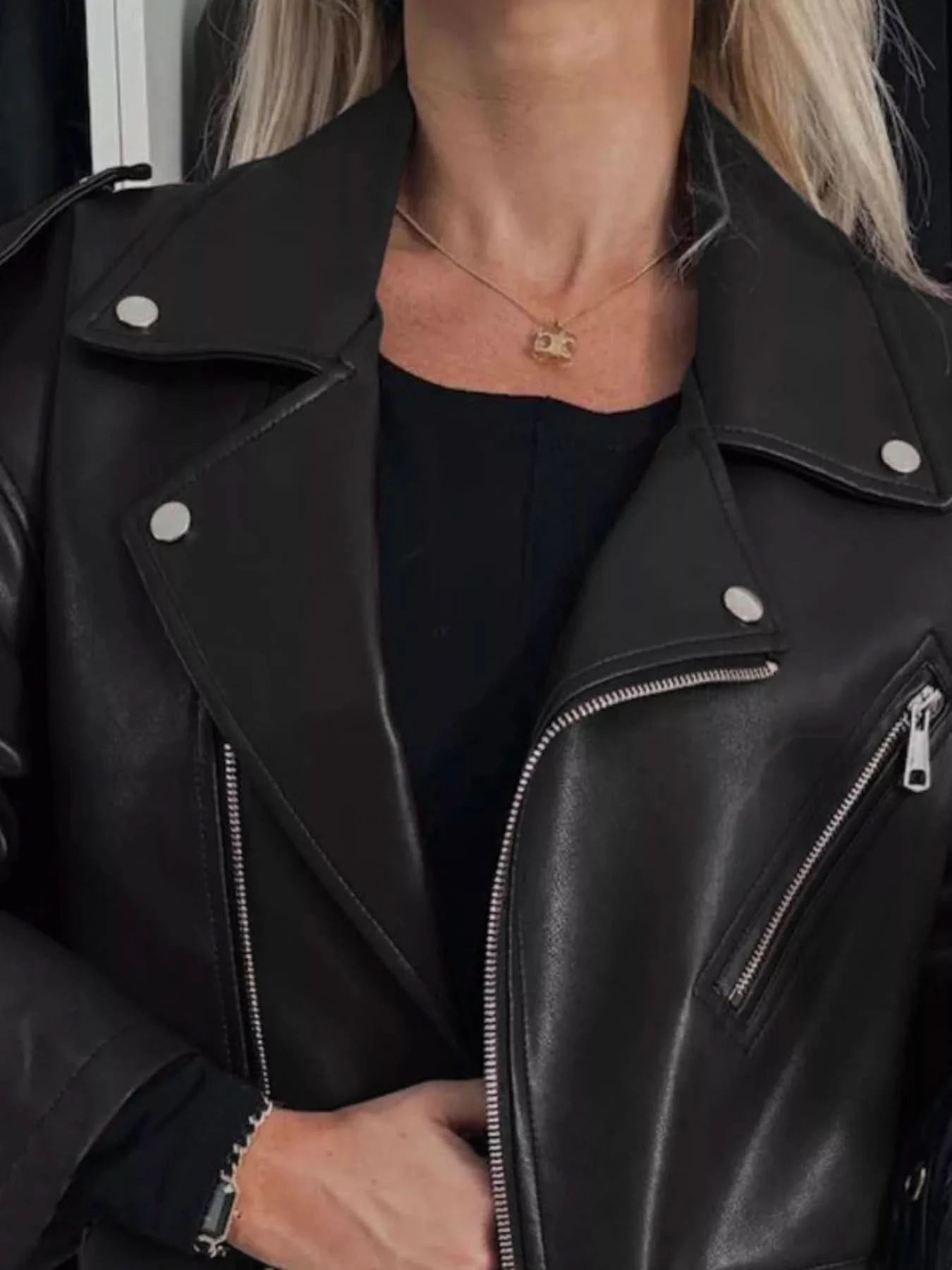 Full Size Zip Up Long Sleeve Jacket Plus Size - ShalayeFashion