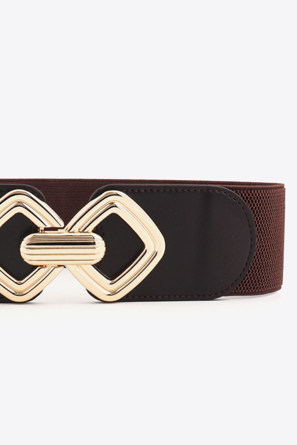 Geometric Buckle Elastic Wide Belt - ShalayeFashion