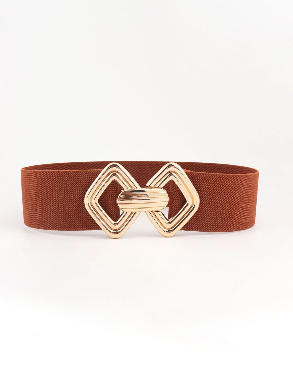 Geometric Buckle Elastic Wide Belt - ShalayeFashion