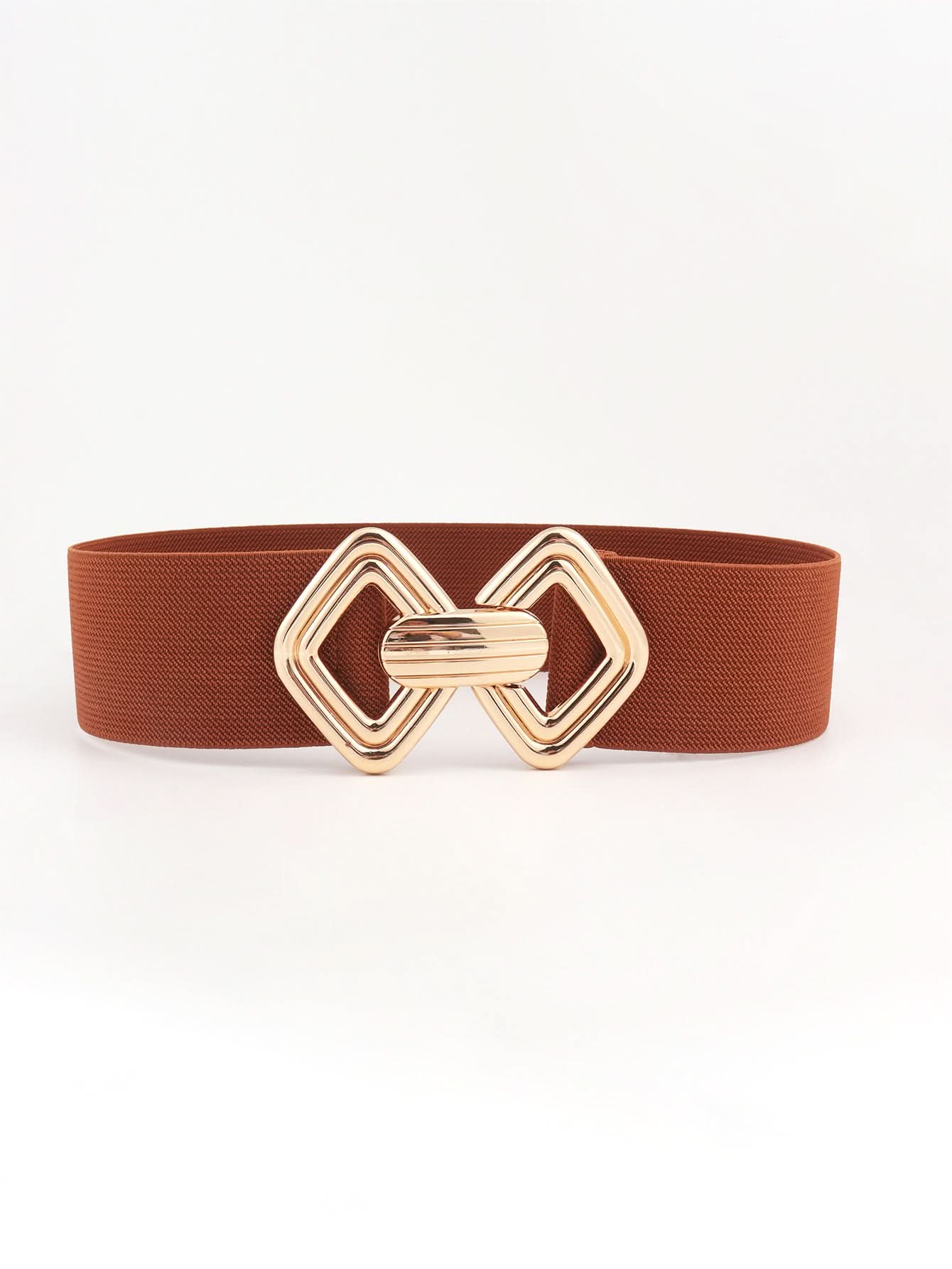Geometric Buckle Elastic Wide Belt - ShalayeFashion