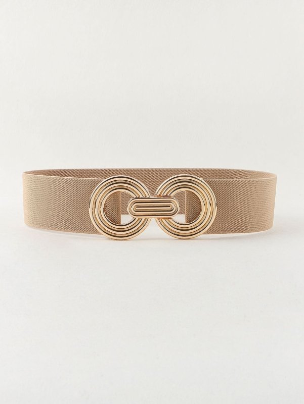 Geometric Buckle Elastic Wide Belt - ShalayeFashion