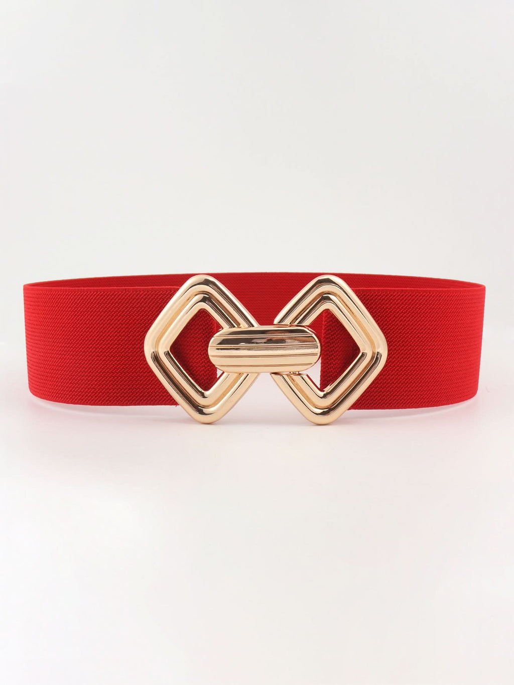 Geometric Buckle Elastic Wide Belt - ShalayeFashion