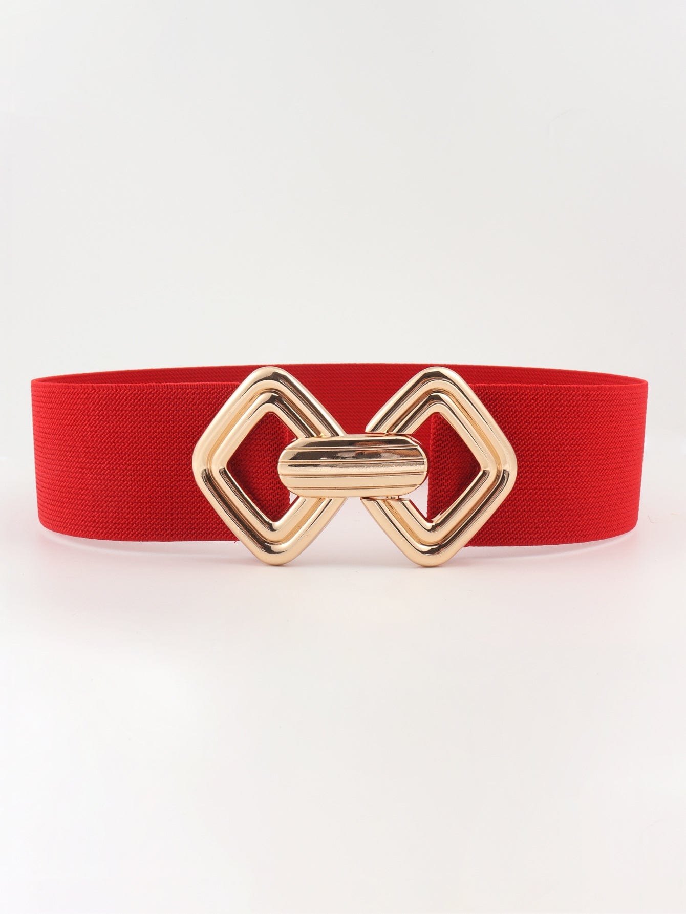 Geometric Buckle Elastic Wide Belt - ShalayeFashion