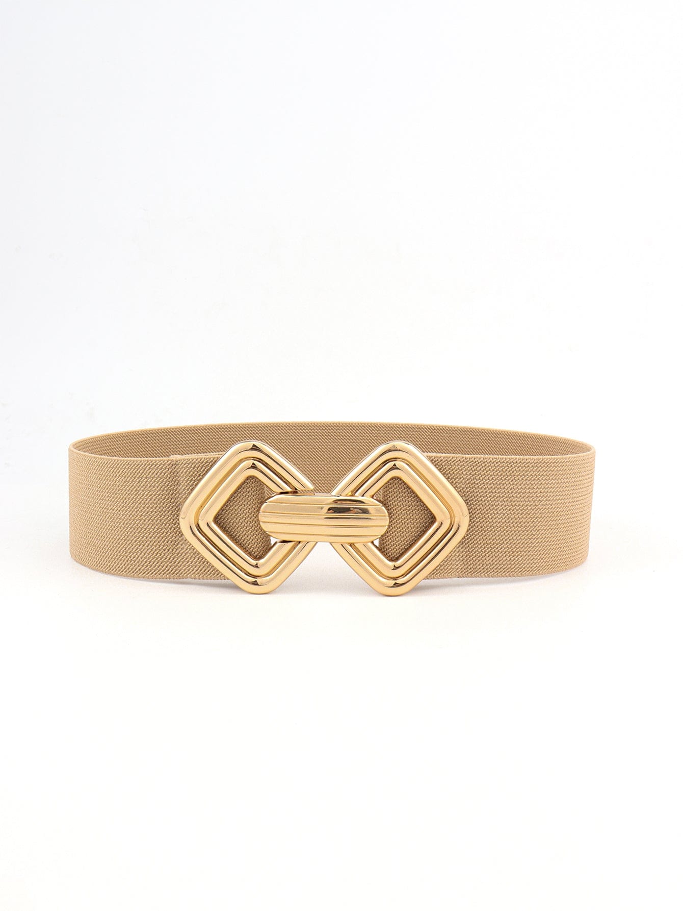Geometric Buckle Elastic Wide Belt - ShalayeFashion