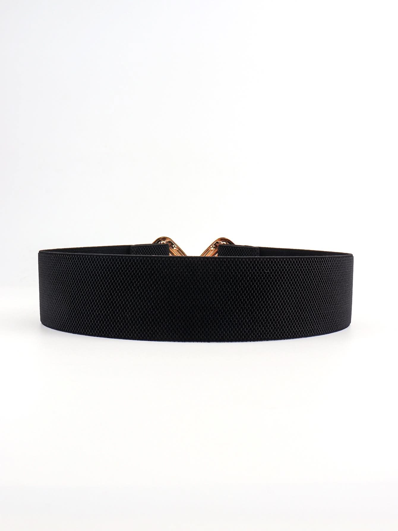 Geometric Buckle Elastic Wide Belt - ShalayeFashion