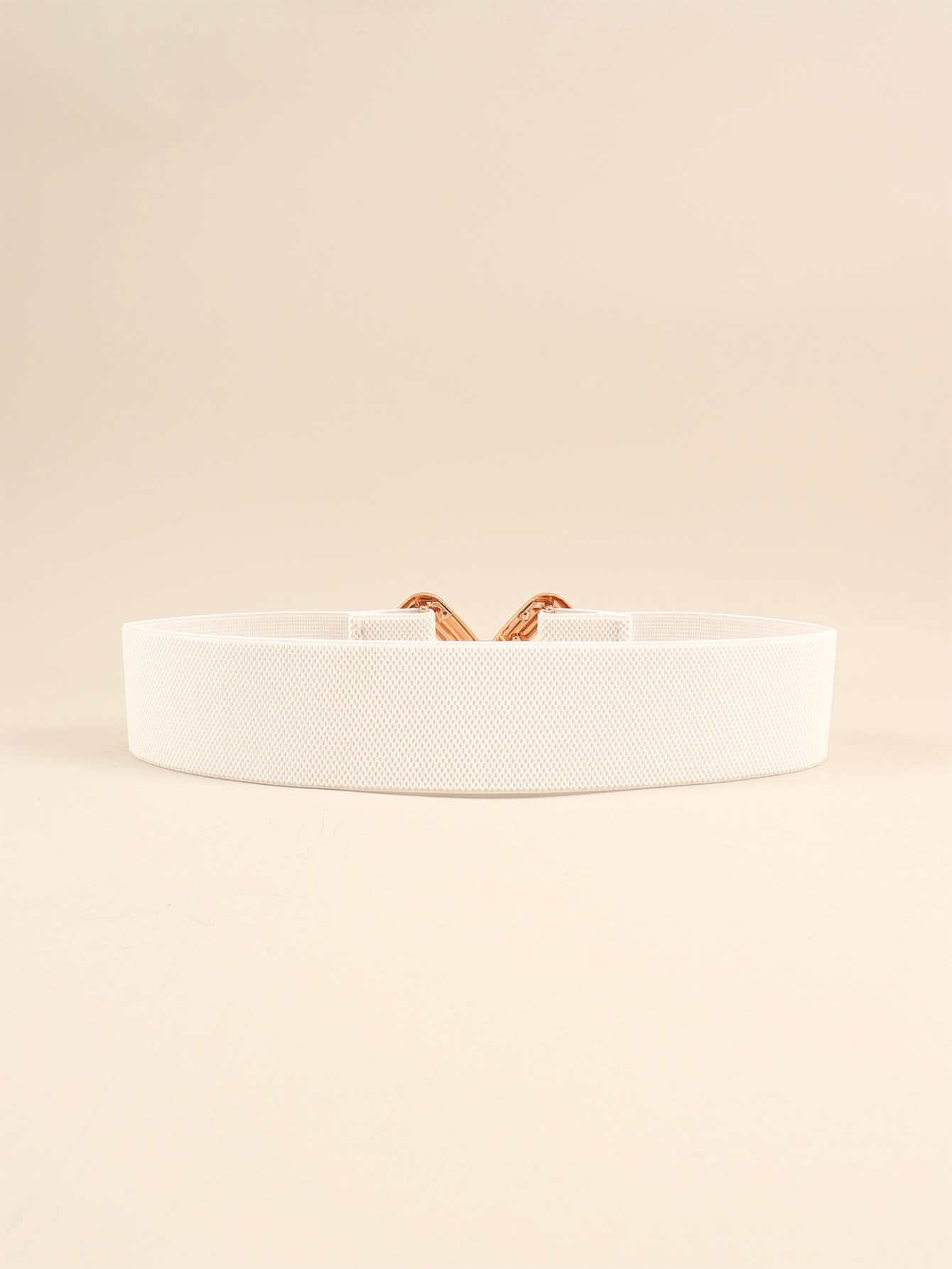 Geometric Buckle Elastic Wide Belt - ShalayeFashion