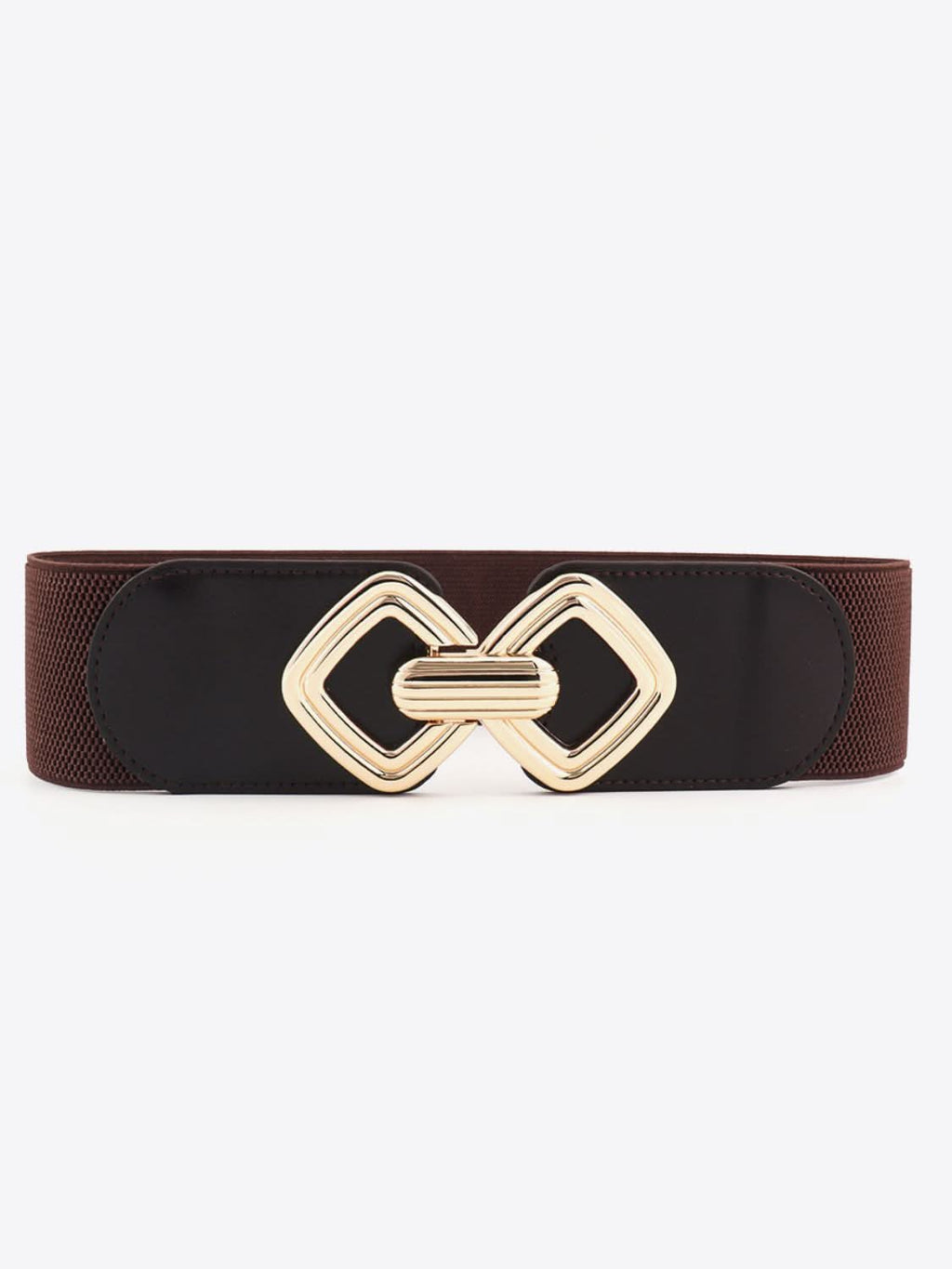 Geometric Buckle Elastic Wide Belt - ShalayeFashion