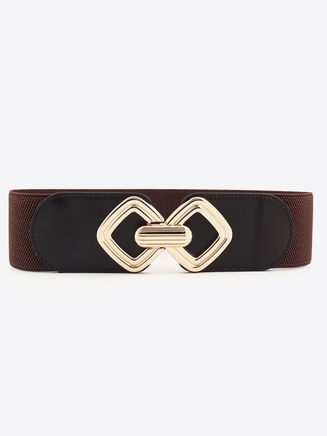 Geometric Buckle Elastic Wide Belt - ShalayeFashion