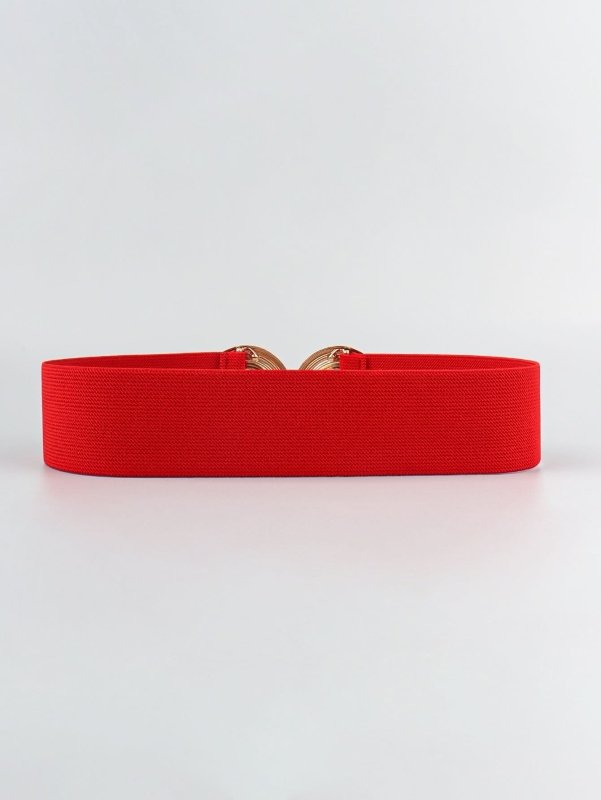 Geometric Buckle Elastic Wide Belt - ShalayeFashion