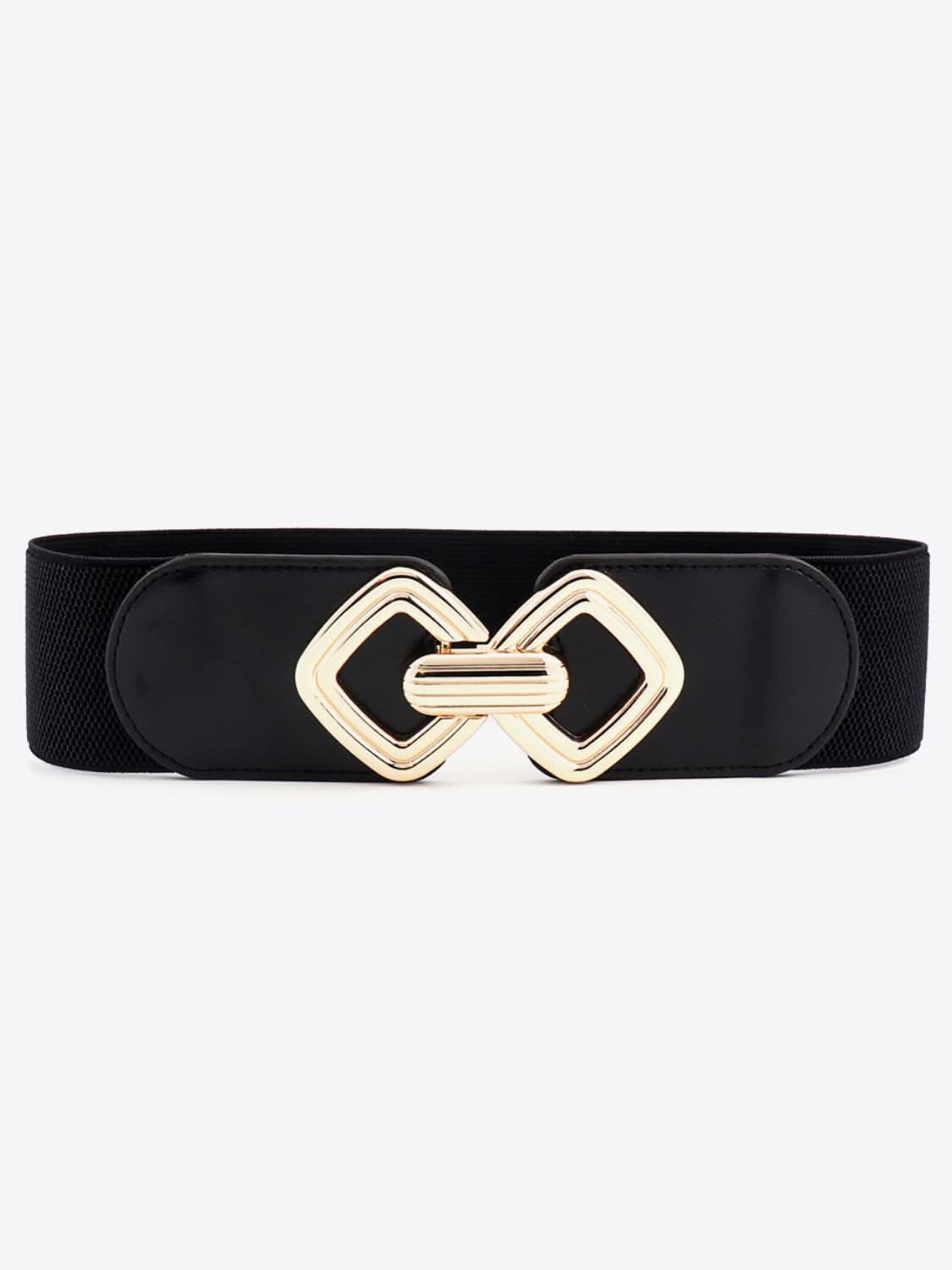 Geometric Buckle Elastic Wide Belt - ShalayeFashion