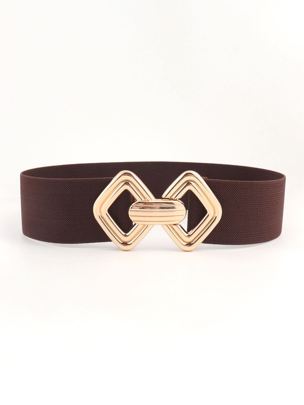 Geometric Buckle Elastic Wide Belt - ShalayeFashion