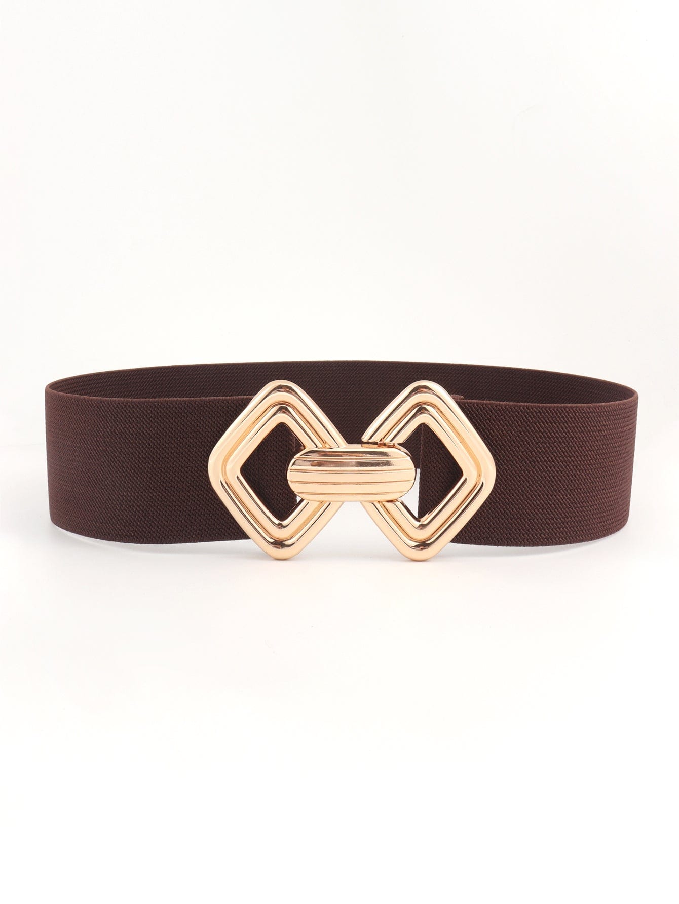 Geometric Buckle Elastic Wide Belt - ShalayeFashion