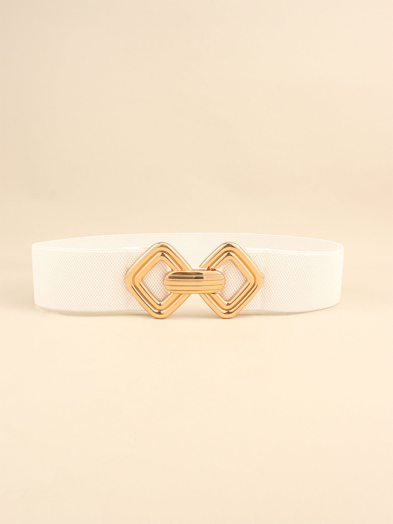 Geometric Buckle Elastic Wide Belt - ShalayeFashion