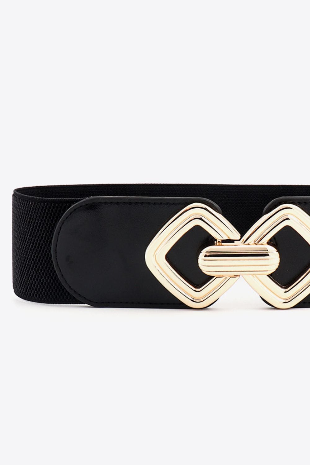 Geometric Buckle Elastic Wide Belt - ShalayeFashion