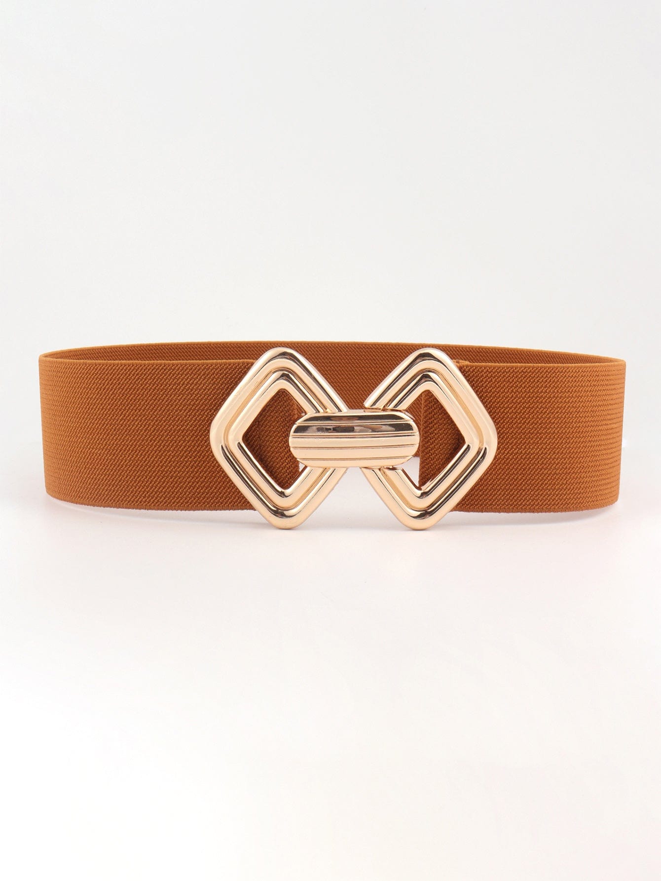 Geometric Buckle Elastic Wide Belt - ShalayeFashion