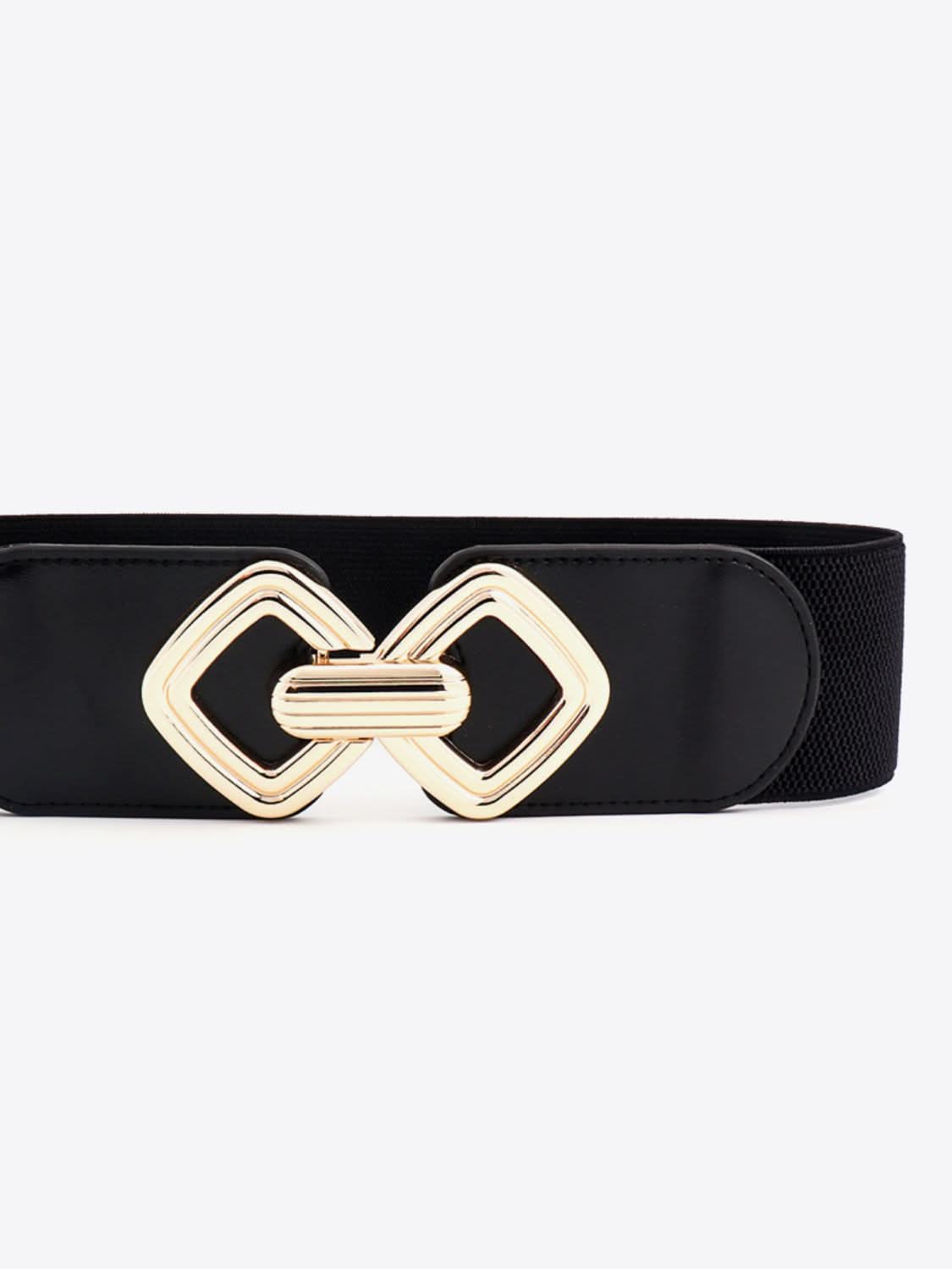 Geometric Buckle Elastic Wide Belt - ShalayeFashion