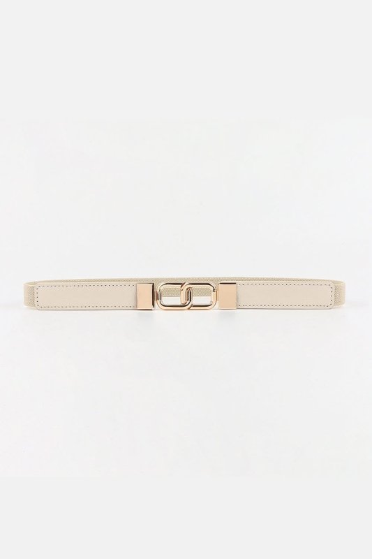 Geometric Double Buckle Elastic Belt - ShalayeFashion